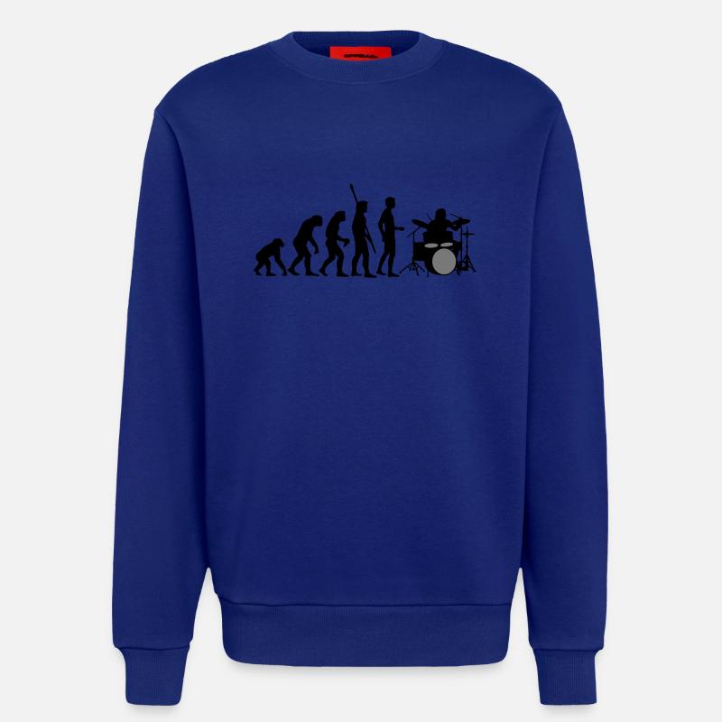 evolution_drummer_b_2c - Sweatshirt - made by SPREAD  - Iconic Blue