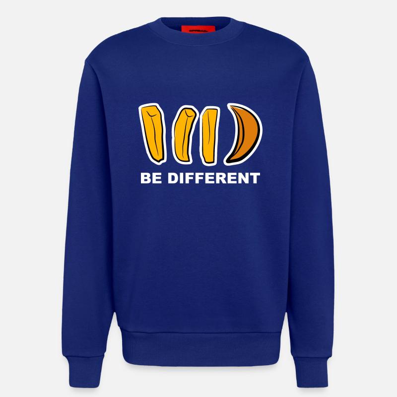 Anders, Different, Aussenseiter, Pommes, Geschenk, - Sweatshirt - made by SPREAD  - Iconic Blue