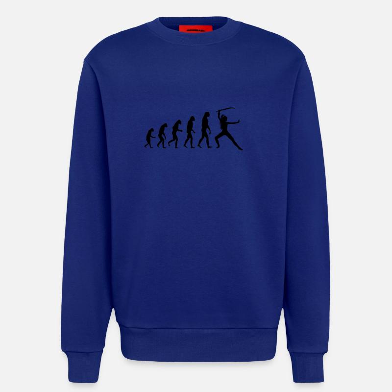 Evolution Swordsman - Sweatshirt - made by SPREAD  - Iconic Blue