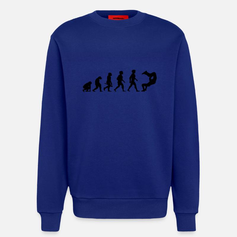 Evolution Catcher Ringer Wrestler Wrestling - Sweatshirt - made by SPREAD  - Iconic Blue