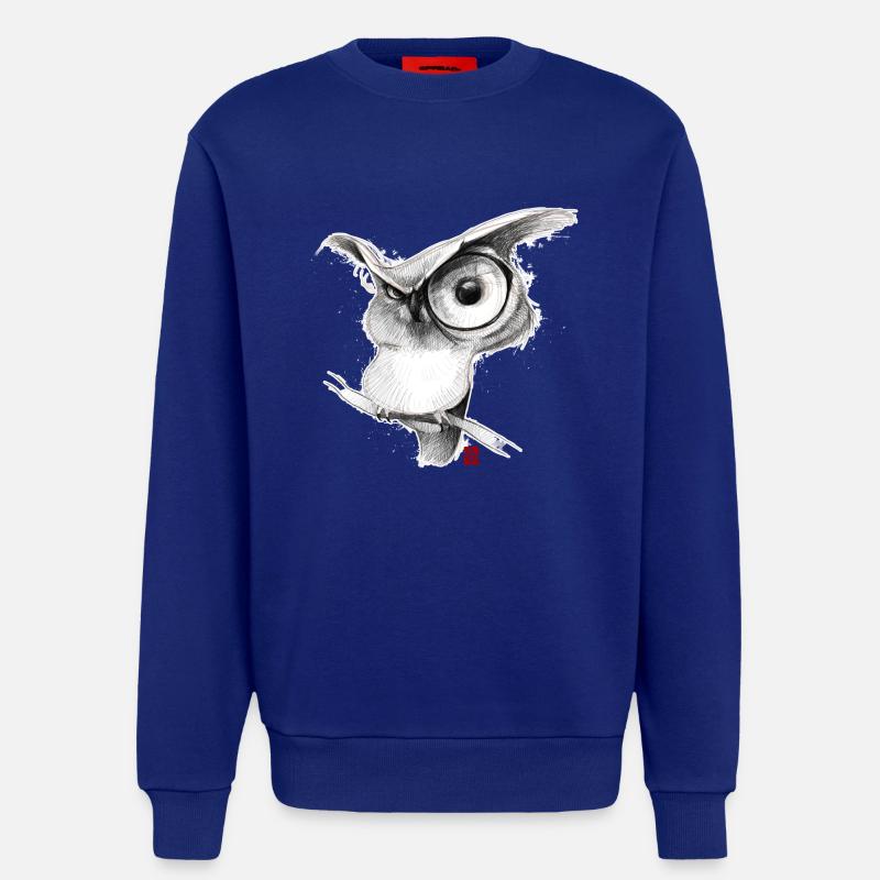 Skizzenhafte Eule - Sweatshirt - made by SPREAD  - Iconic Blue