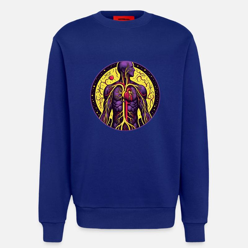 Lebendiges anatomisches Herz - Sweatshirt - made by SPREAD  - Iconic Blue