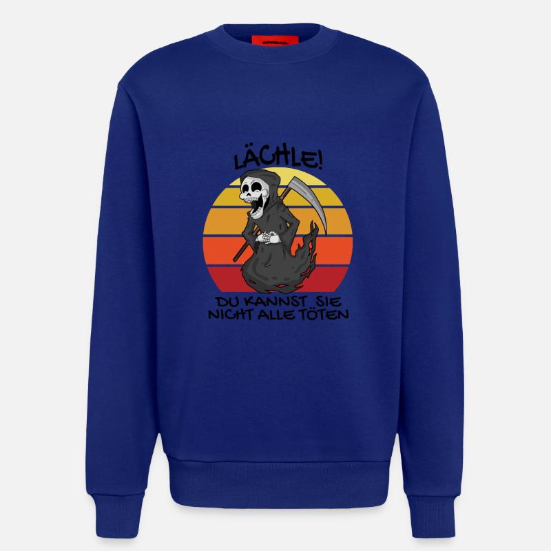 Sensenmann Retro Spruch lustig - Sweatshirt - made by SPREAD  - Iconic Blue