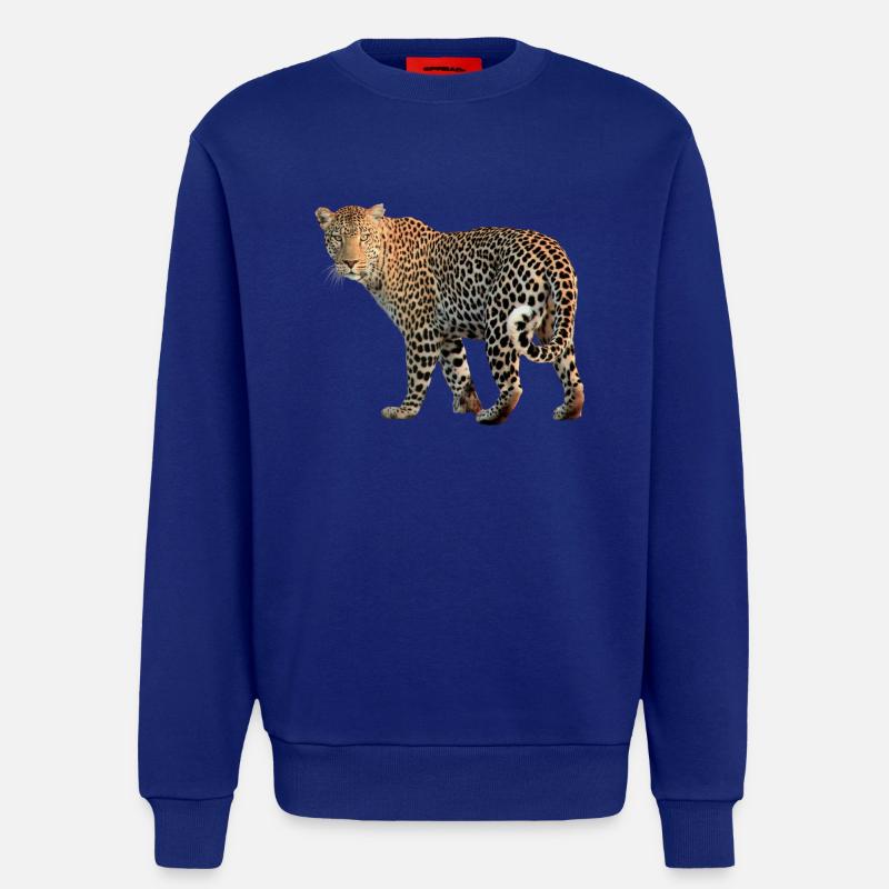 Leopard sehr charismatisch. Geschenkidee - Sweatshirt - made by SPREAD  - Iconic Blue
