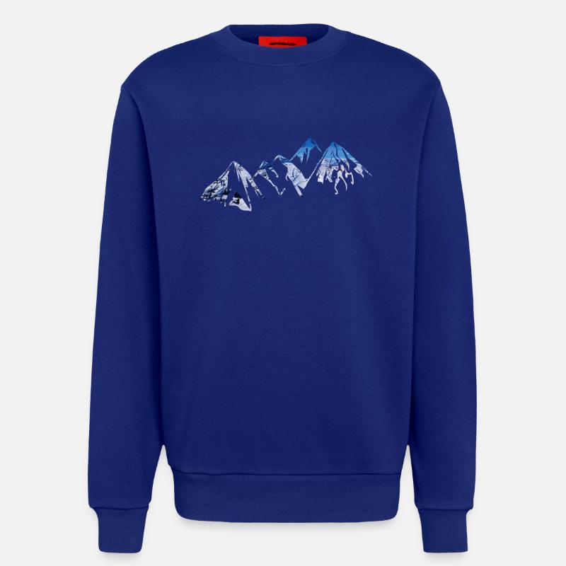 snowscape - Sweat bio décontracté fabriqué en UE - Iconic Blue