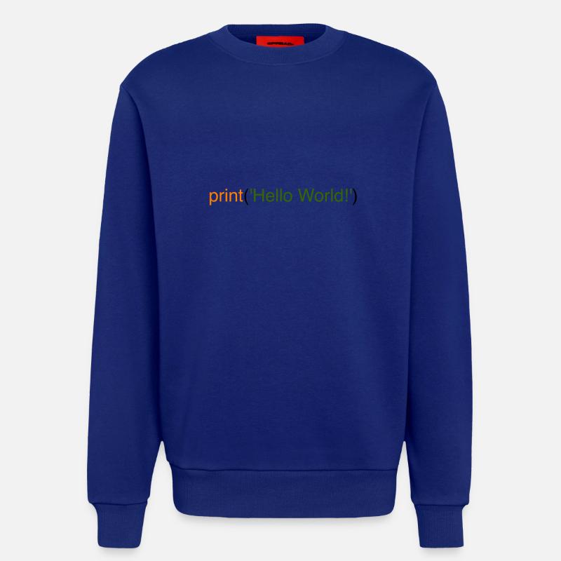 Bonjour le monde Python - Sweat bio décontracté fabriqué en UE - Iconic Blue