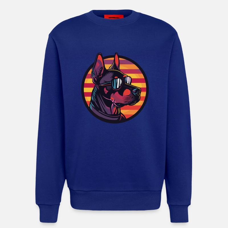 Dobermann Hund Cool Comic - Sweatshirt - made by SPREAD  - Iconic Blue
