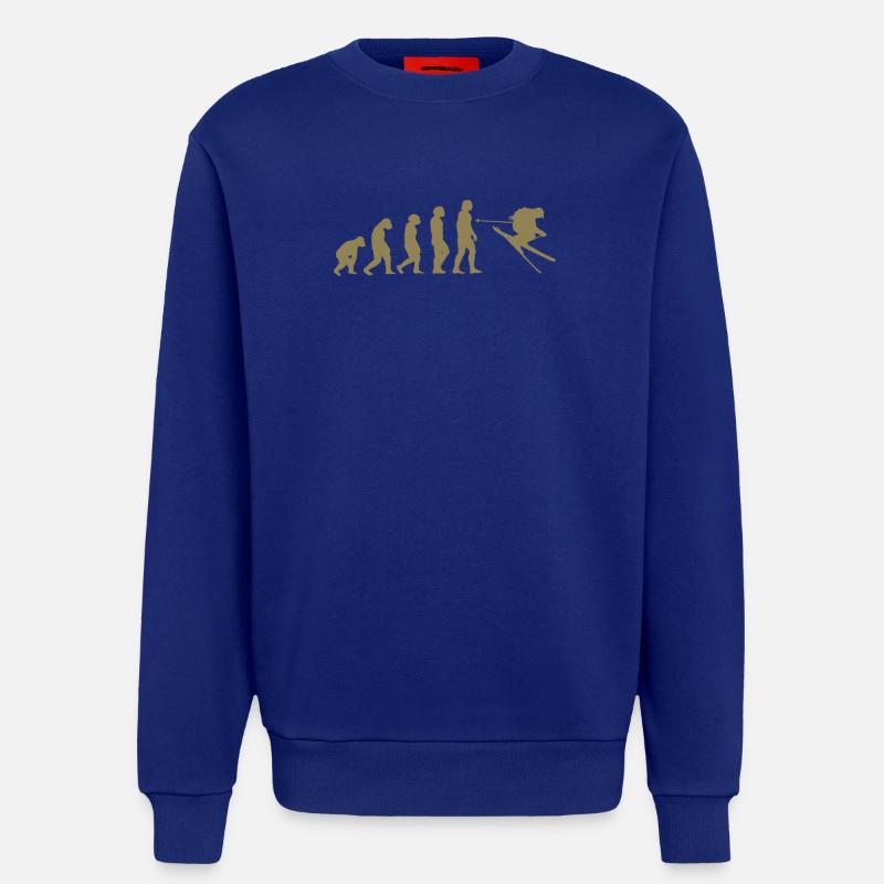 Ski Evolution Tshirt - Sweatshirt - made by SPREAD  - Iconic Blue