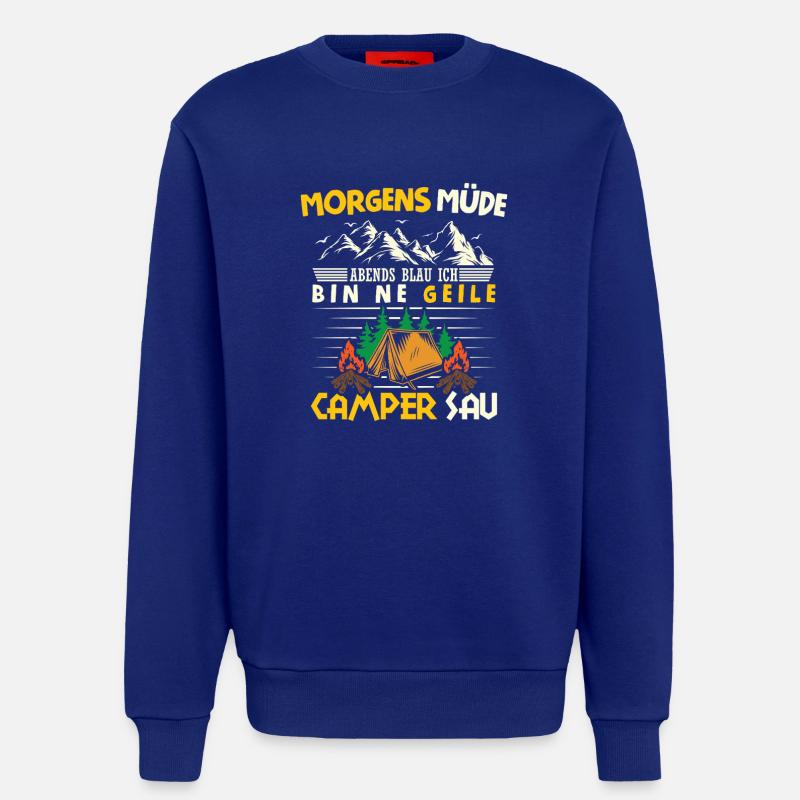 Camper Camping Caravan Saying - Sweatshirt - made by SPREAD  - Iconic Blue