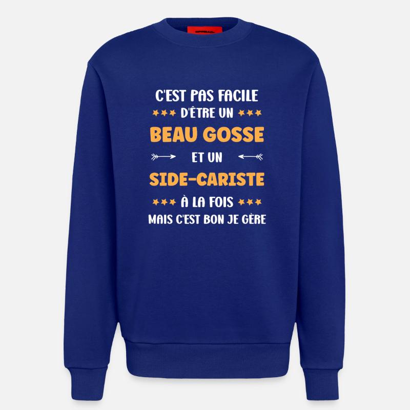 Handsome guy and sidecar driver - Sweatshirt - made by SPREAD - Iconic Blue