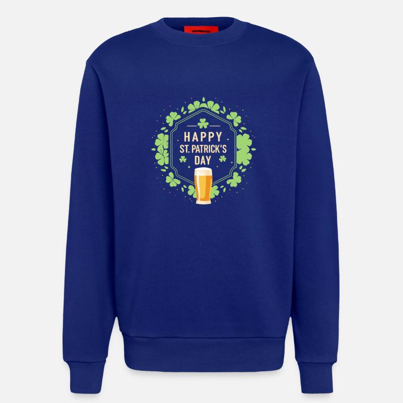 St. Patrick's Day Bier & Kleeblatt - Sweatshirt - made by SPREAD  - Iconic Blue