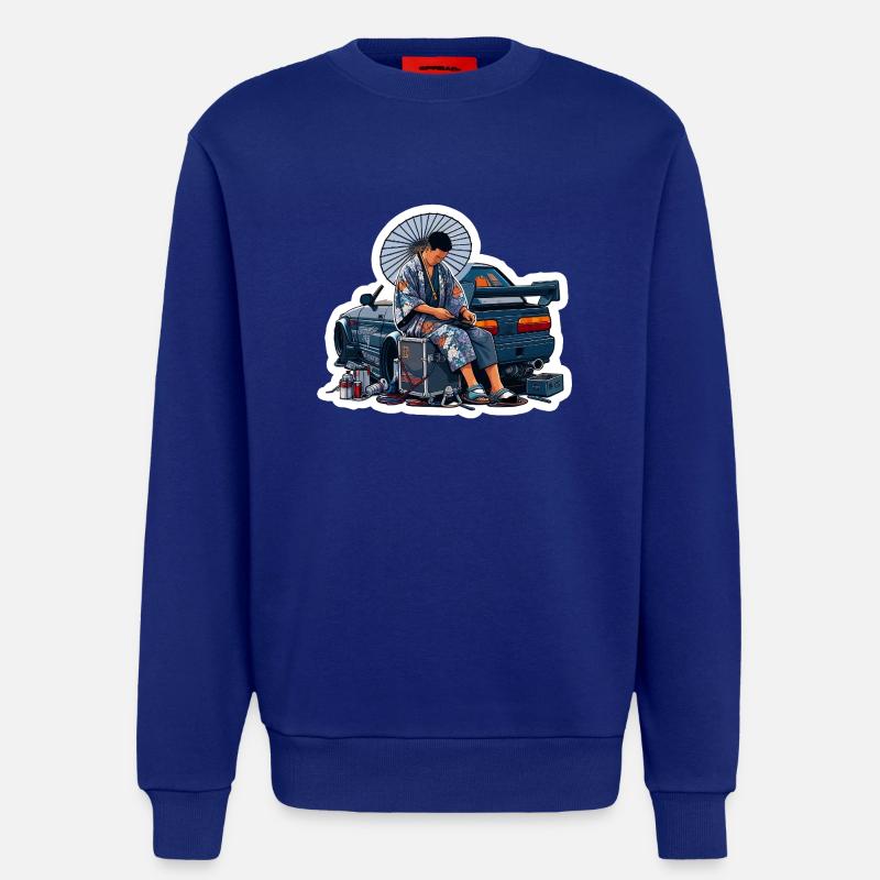 Garage Samurai - Sweatshirt - made by SPREAD  - Iconic Blue