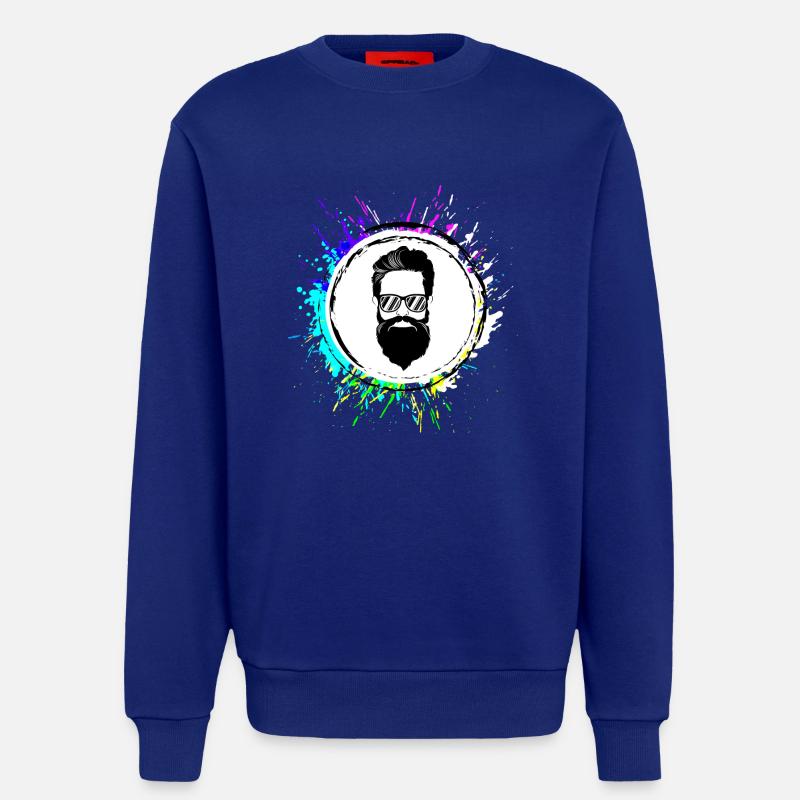 Face beard icon - Sweatshirt - made by SPREAD  - Iconic Blue