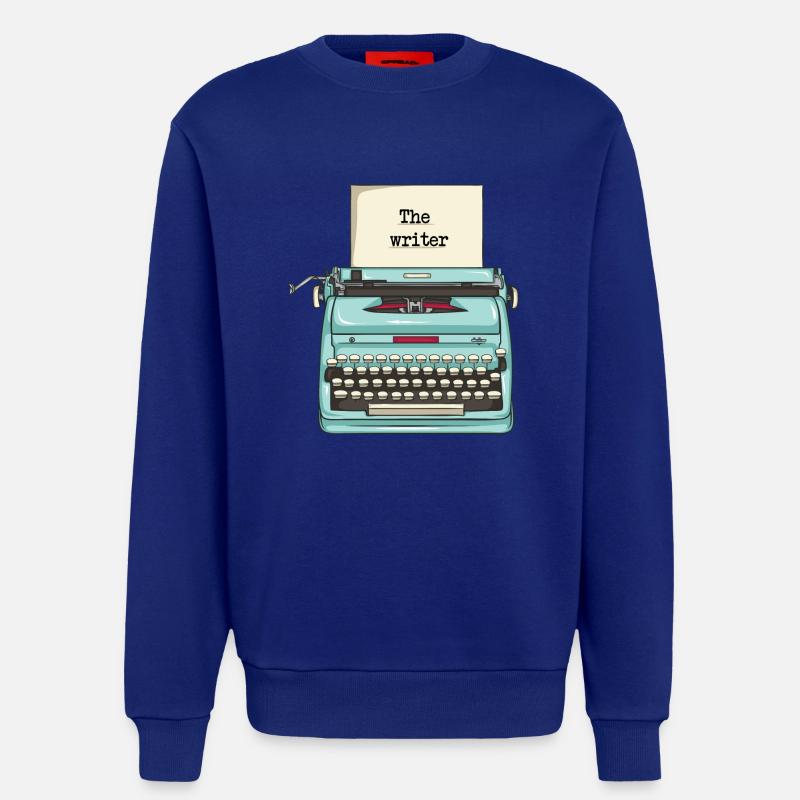 Machine à écrire - écrivain - Sweat bio décontracté fabriqué en UE - Iconic Blue