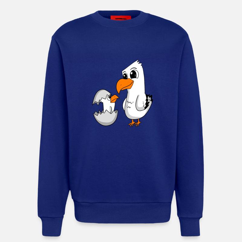 Möwe mit Baby Möwe - Sweatshirt - made by SPREAD  - Iconic Blue