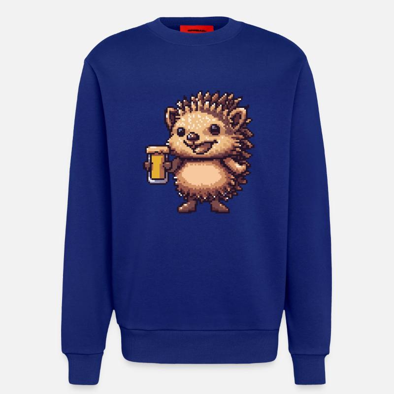 Igel Bier Pixel - Sweatshirt - made by SPREAD  - Iconic Blue