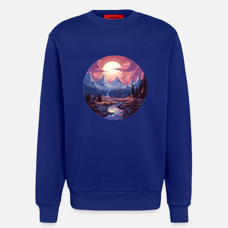 Landschaft - Illustration - Sweatshirt - made by SPREAD  - Iconic Blue