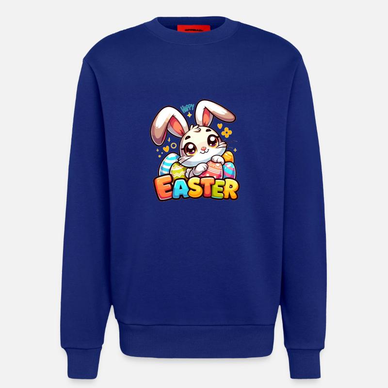 Happy Easter - Easter Bunny Illustration - Sweatshirt - made by SPREAD - Iconic Blue