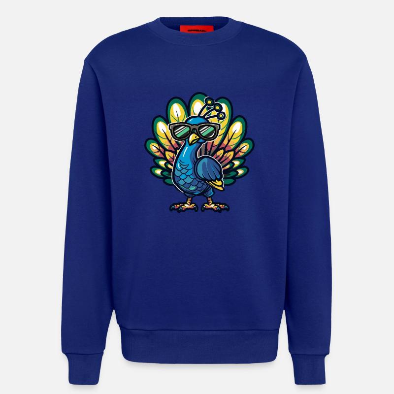 Pfau Vogel Cool Comic - Sweatshirt - made by SPREAD  - Iconic Blue