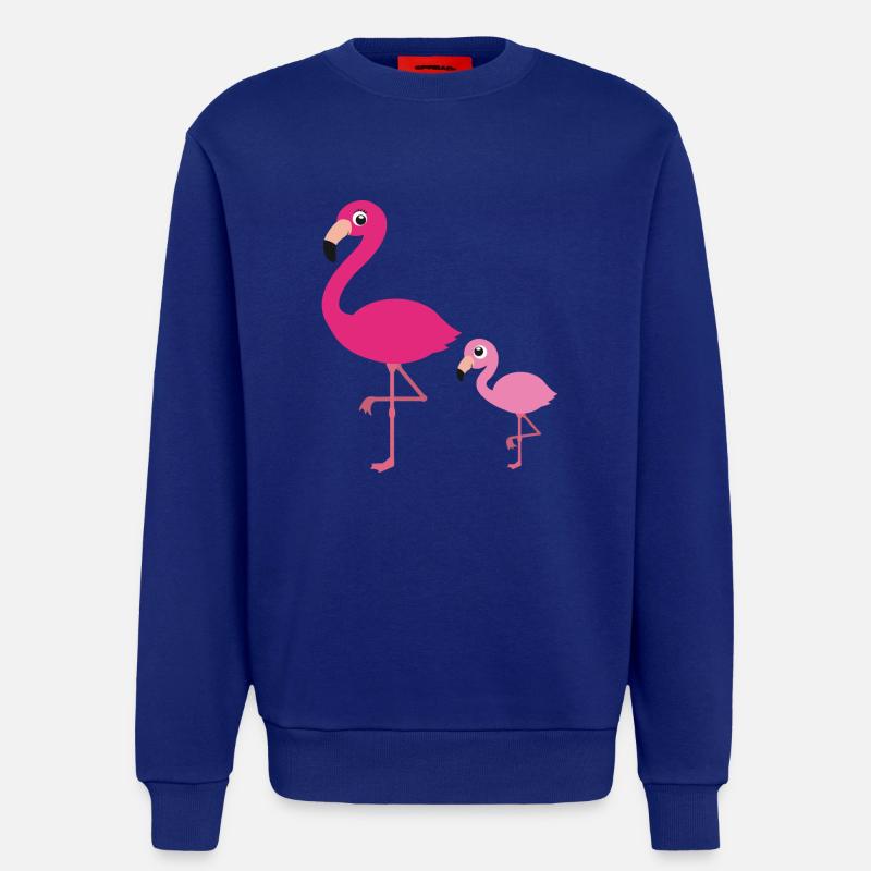 Flamingo Mutter mit Kind - Sweatshirt - made by SPREAD  - Iconic Blue