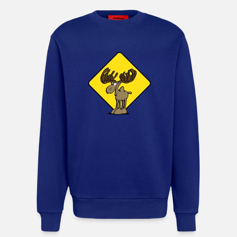 Vorsicht Elch Moose - Sweatshirt - made by SPREAD  - Iconic Blue
