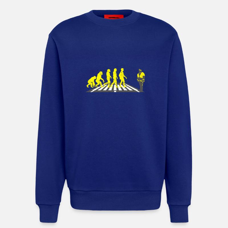 Schülerlotse Evolution Geschenk helfen schule - Sweatshirt - made by SPREAD  - Iconic Blue