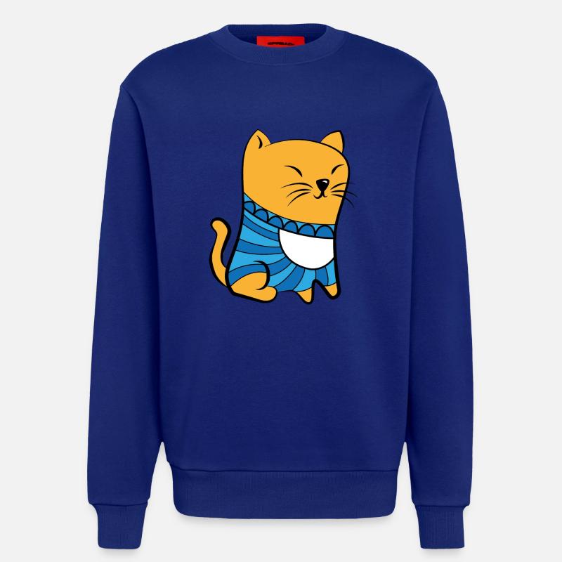 Katze mit Pullover - Sweatshirt - made by SPREAD  - Iconic Blue