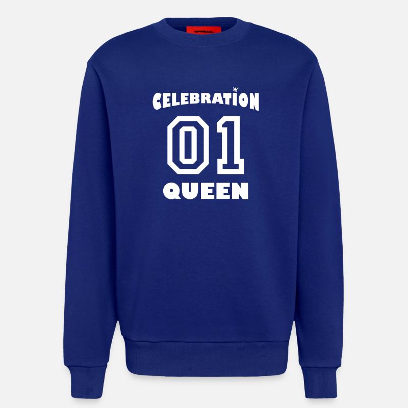 Celebration Queen with crown - Sweatshirt - made by SPREAD  - Iconic Blue