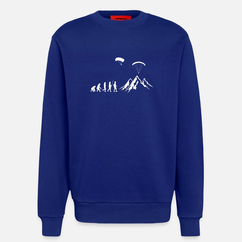 Paragliding - Gleitschirmfliegen - Evolution - Sweatshirt - made by SPREAD  - Iconic Blue