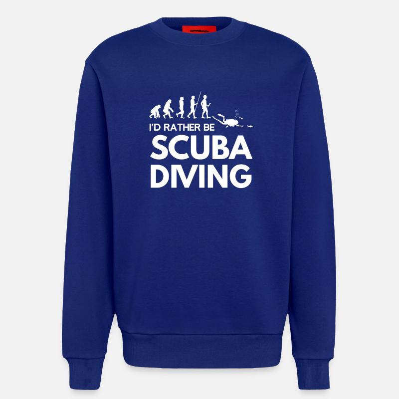 Diving - Diver - Scuba Diving - Evolution - Sweatshirt - made by SPREAD - Iconic Blue