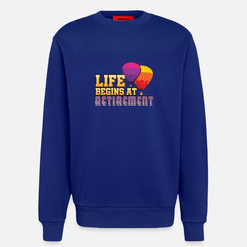 Das Leben beginnt im Ruhestand - Sweatshirt - made by SPREAD  - Iconic Blue