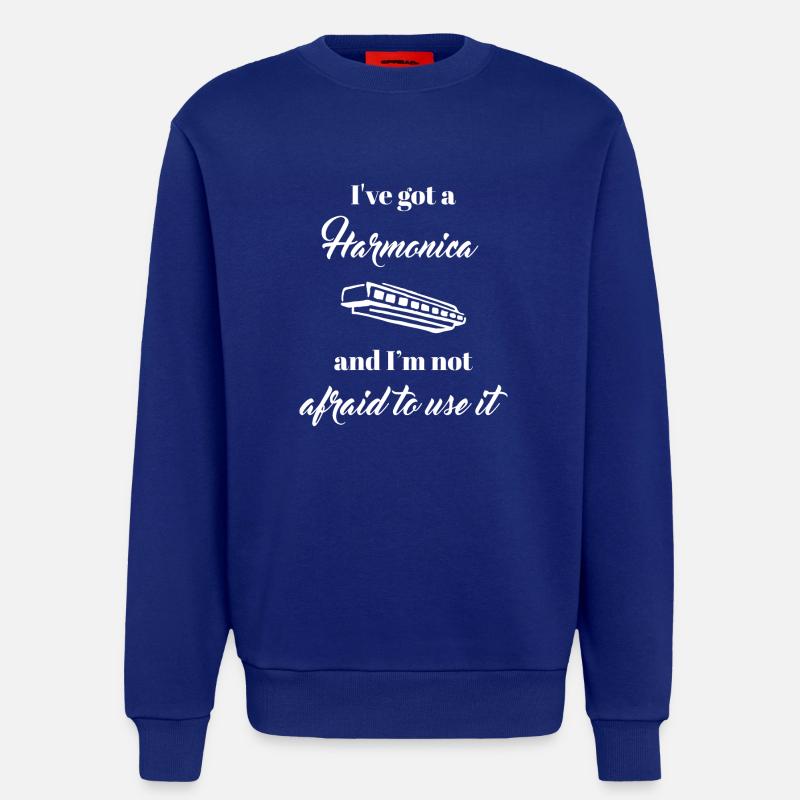 harmonica - harmonica player - harmonica - Sweatshirt - made by SPREAD - Iconic Blue