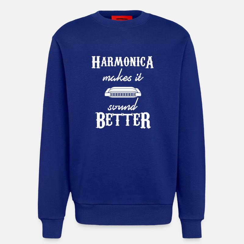 harmonica - harmonica player - harmonica - Sweatshirt - made by SPREAD  - Iconic Blue