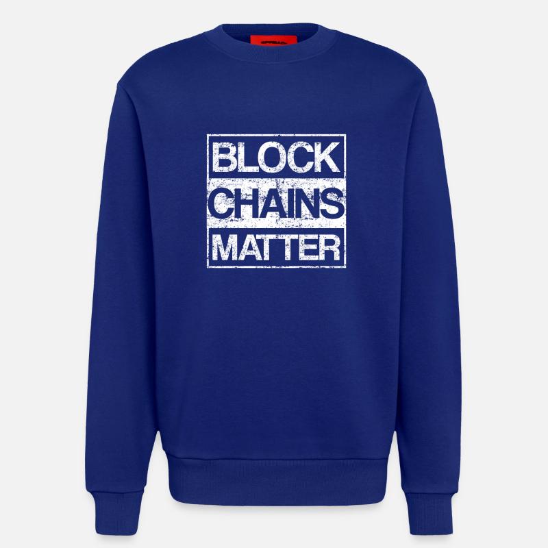 Blockchains Matter Cryptocurrency - Sweatshirt - made by SPREAD  - Iconic Blue