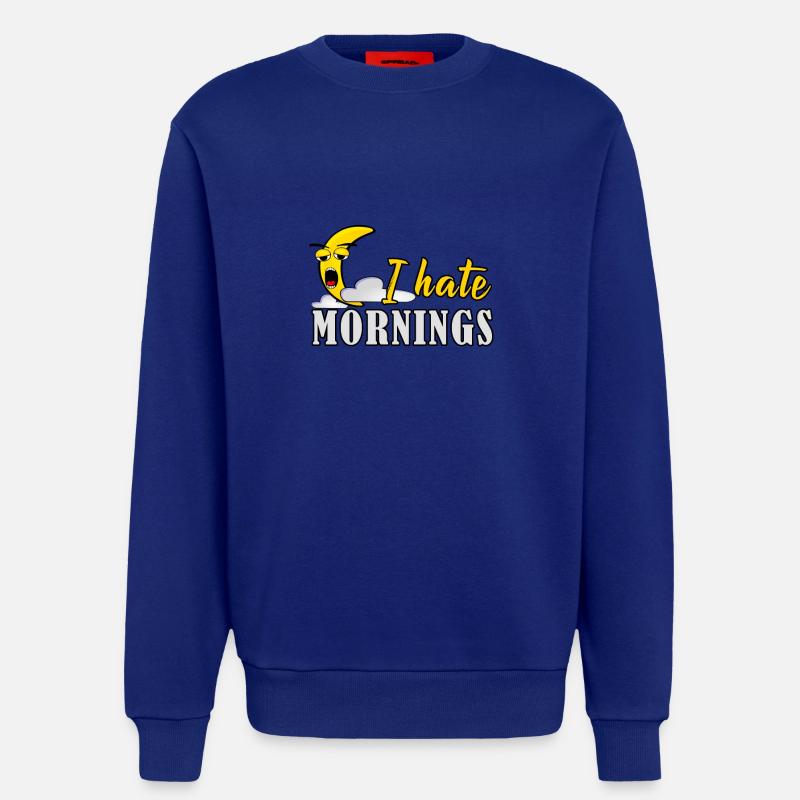 I hate mornings - Sweatshirt - made by SPREAD  - Iconic Blue