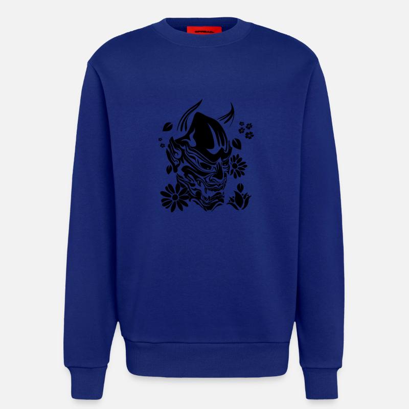 Teufel mit Blumen schwarz - Sweatshirt - made by SPREAD  - Iconic Blue