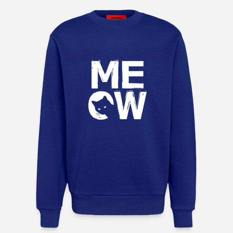 MEOW - conception de chat - Sweat bio décontracté fabriqué en UE - Iconic Blue