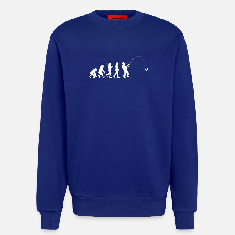 Angler Evolution Gift Idea - Sweatshirt - made by SPREAD - Iconic Blue