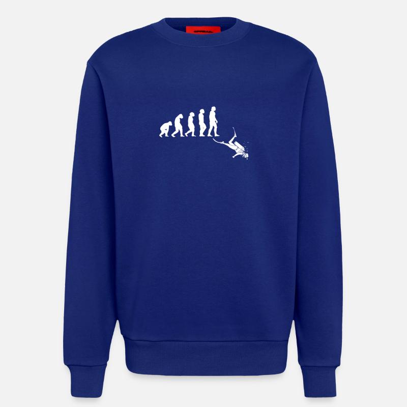 Diver evolution tshirt - Sweatshirt - made by SPREAD  - Iconic Blue