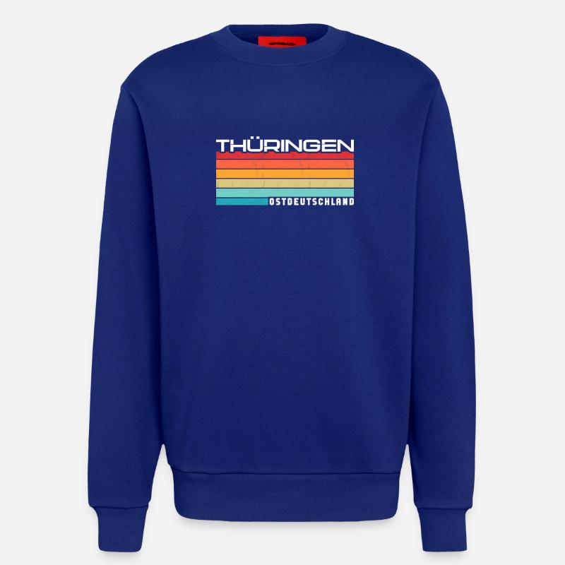 Thuringe Thuringe Thuringe Thuringe - Sweat bio décontracté fabriqué en UE - Iconic Blue