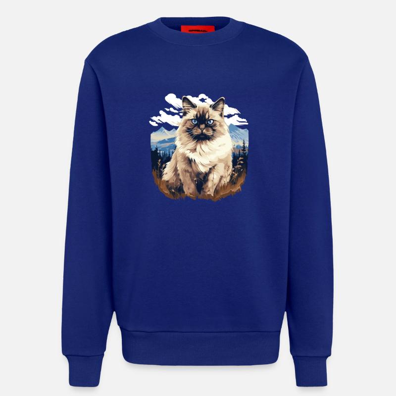 Birman Cat Birma Katze - Sweatshirt - made by SPREAD  - Iconic Blue