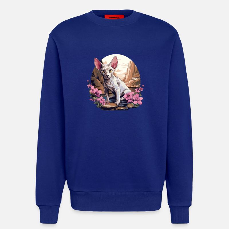 Sphynx Kätzchen Sphynx Katze - Sweatshirt - made by SPREAD  - Iconic Blue