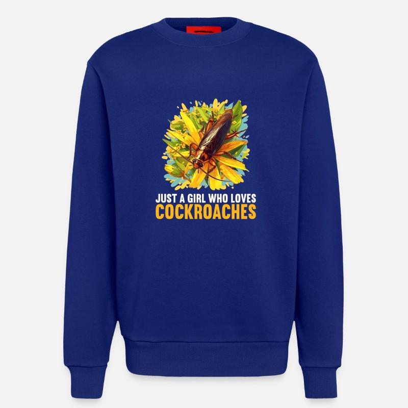 cafards cafards cafards cafard - Sweat bio décontracté fabriqué en UE - Iconic Blue