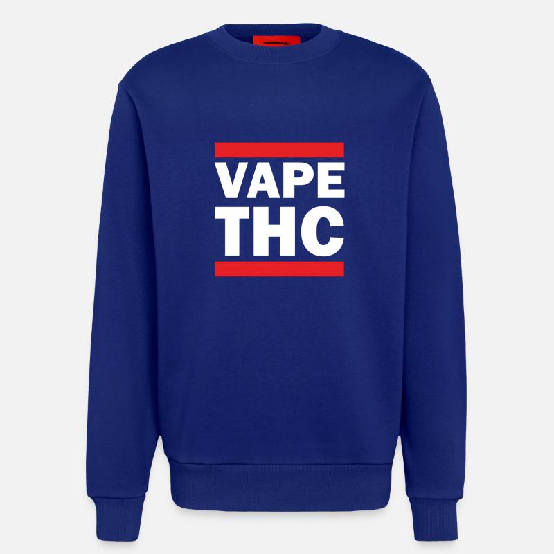 Vape THC White - Sweatshirt - made by SPREAD  - Iconic Blue