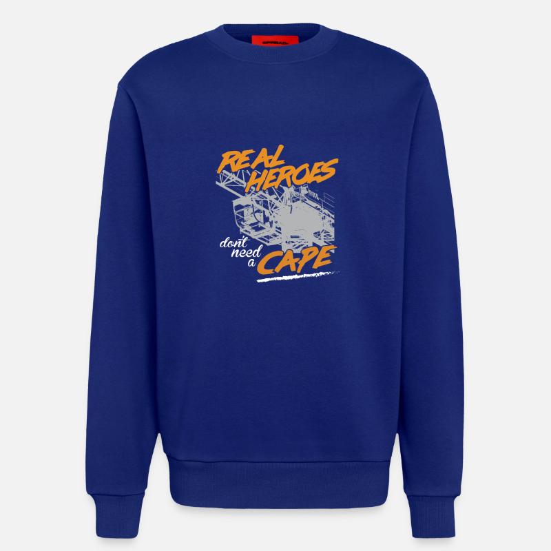 Kranführer Sprüche Kran echte Helden - Sweatshirt - made by SPREAD  - Iconic Blue