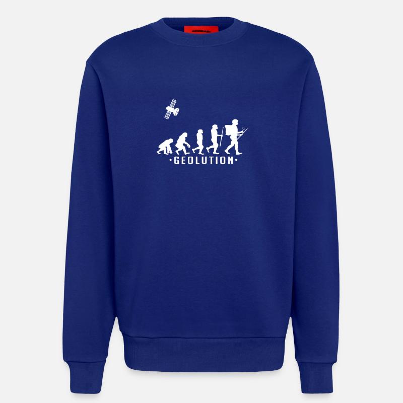 Geocaching evolution Chemise Geolution - Sweat bio décontracté fabriqué en UE - Iconic Blue