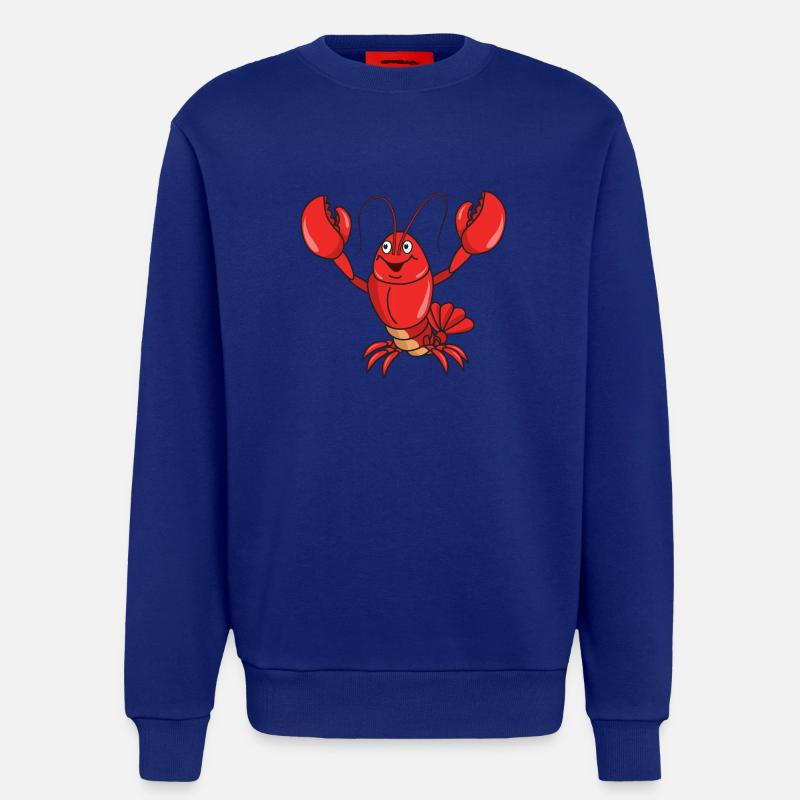 homard - Sweat bio décontracté fabriqué en UE - Iconic Blue