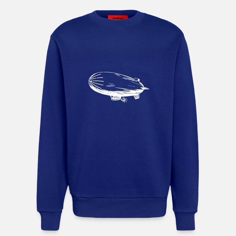 Silhouette d’un dirigeable – Stylé - Sweat bio décontracté fabriqué en UE - Iconic Blue