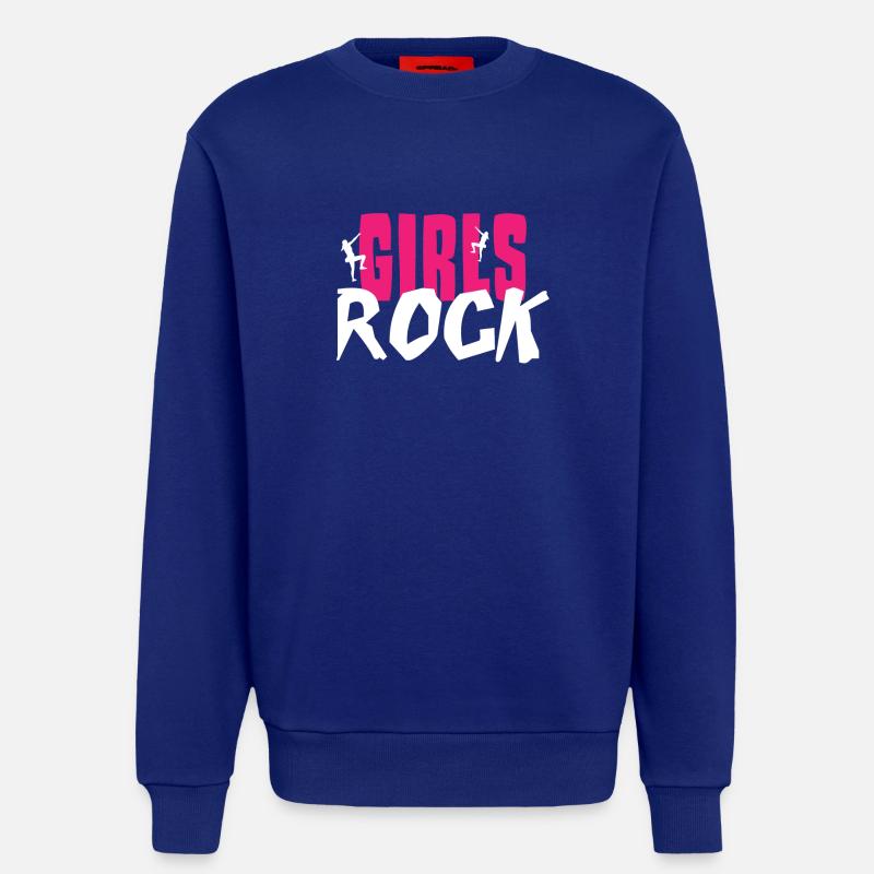 grimper grimpeur escalade de Noël - Sweat bio décontracté fabriqué en UE - Iconic Blue
