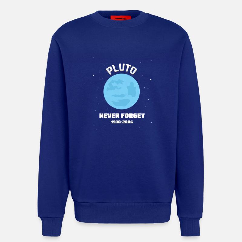 PLUTO NEVER FORGET 1930-2006 - Sweatshirt - made by SPREAD  - Iconic Blue
